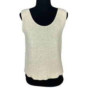 VINTAGE 90s Knit Metallic Sleeveless Top